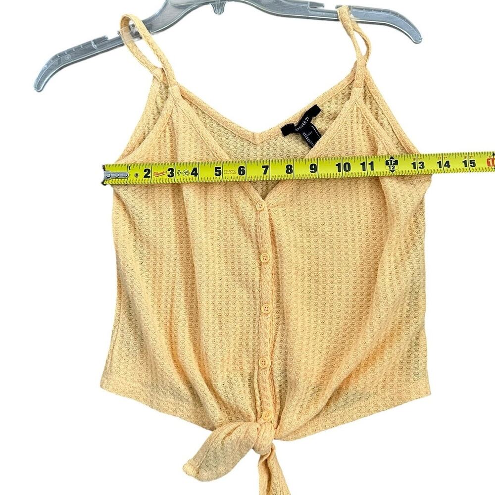 Forever 21 yellow waffle tank top size small - Picture 3 of 6